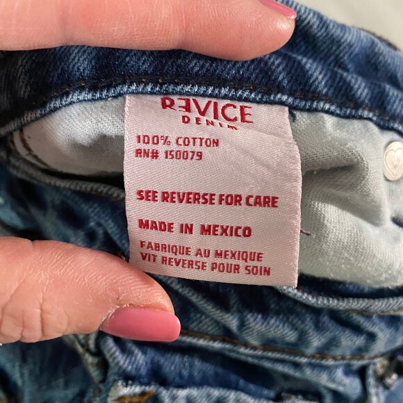 REVICE Button Fly Rigid Denim Straight Leg Jean 27 - Picture 5 of 8